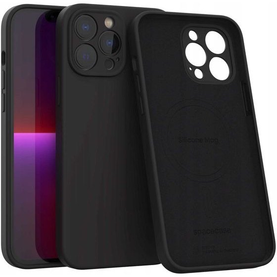 Spacecase Silicone Mag iPhone 13 Pro Max black - (5905719138721)