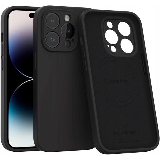 Spacecase Silicone Mag iPhone 14 Pro black - (5905719138745)