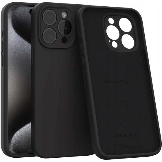 Spacecase Silicone Mag iPhone 15 Pro Max black - (5905719137861)