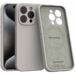 Spacecase Silicone Mag iPhone 15 Pro stone - (5905719137847)