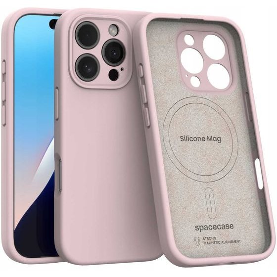Spacecase Silicone Mag iPhone 16 Pro baby pink - (5905719137922)