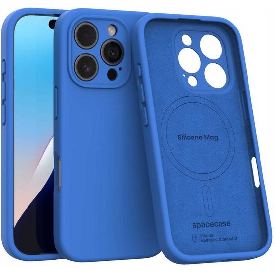 Spacecase Silicone Mag iPhone 16 Pro blue - (5905719111984)