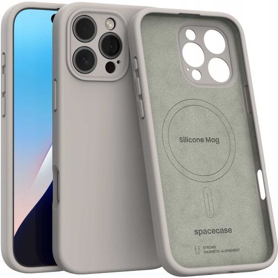 Spacecase Silicone Mag iPhone 16 Pro Max stone - (5905719119386)