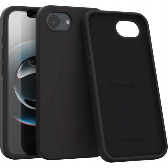 Spacecase Silicone Mag iPhone 16E/17E Black - (5905719138769)