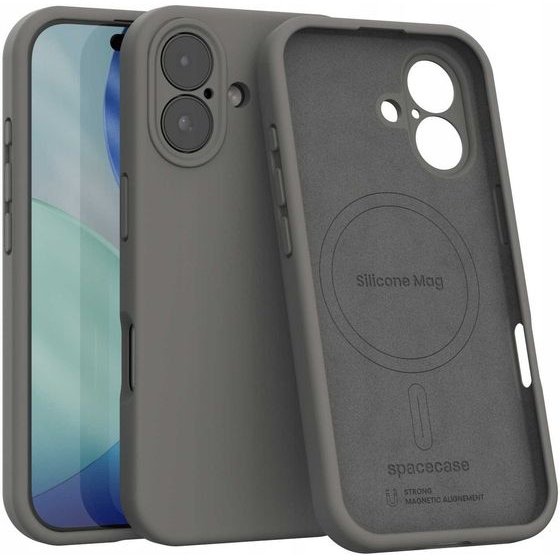 Spacecase Silicone Mag iPhone 17 gray - (5905719132064)