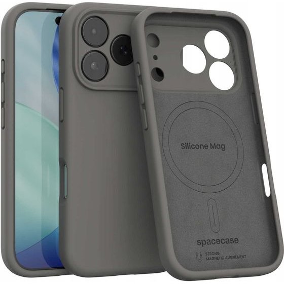 Spacecase Silicone Mag iPhone 17 Pro Max gray - (5905719132187)