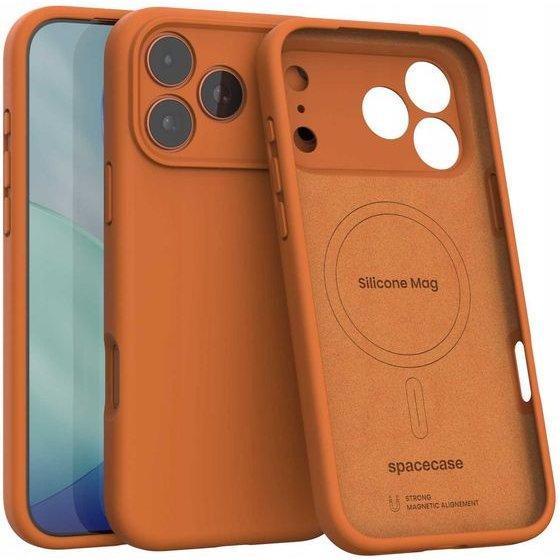 Spacecase Silicone Mag iPhone 17 Pro Max orange - (5905719138271)