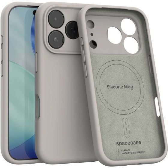 Spacecase Silicone Mag iPhone 17 Pro stone - (5905719132149)