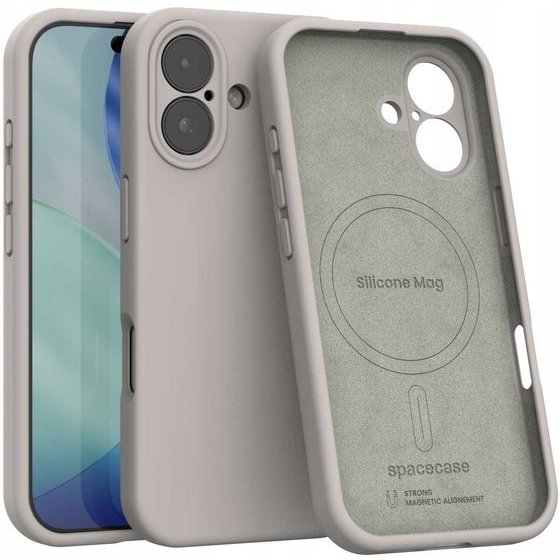 Spacecase Silicone Mag iPhone 17 stone - (5905719132095)