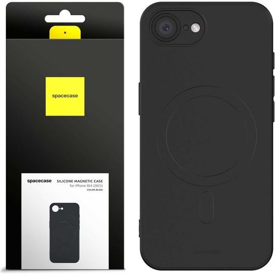 Spacecase Silicone Magnetic Case iPhone 16E / 17E black - (5905719117924)