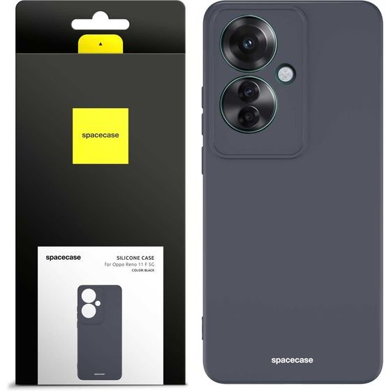 Spacecase Silicone Oppo Reno11 F 5G black - (5905719109660)