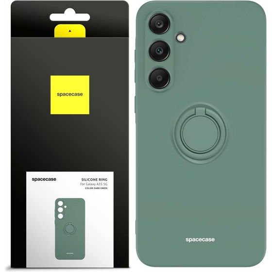 Spacecase Silicone Ring Galaxy A35 5G dark green - (5905719108557)
