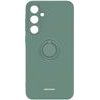 Spacecase Silicone Ring Galaxy A35 5G dark green - (5905719108557)