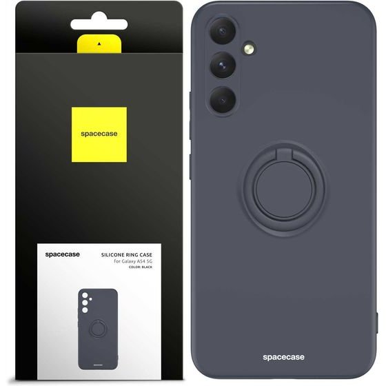 Spacecase Silicone Ring Galaxy A54 5G black - (5905719014971)