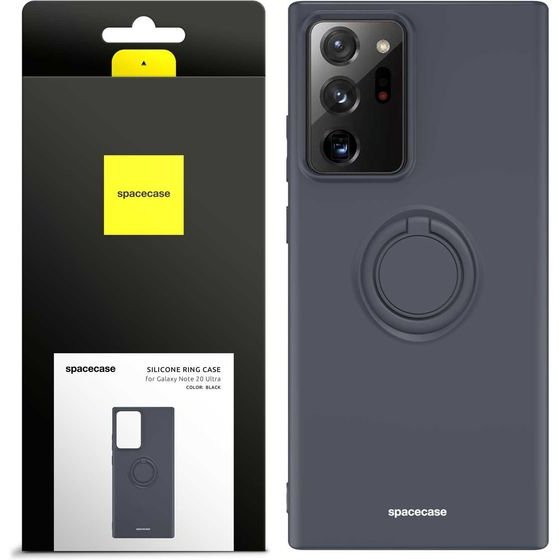 Spacecase Silicone Ring Galaxy Note 20 Ultra black - (5905719014094)