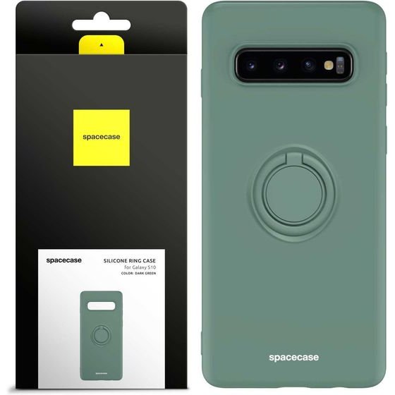 Spacecase Silicone Ring Galaxy S10 dark green - (5905719014445)