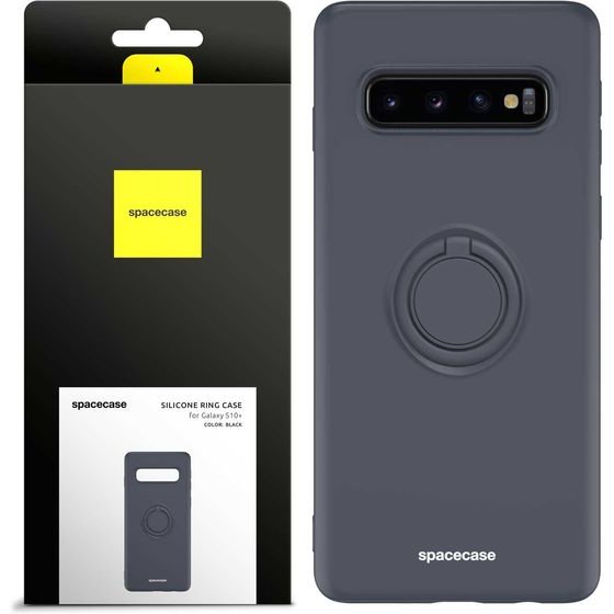 Spacecase Silicone Ring Galaxy S10+ black - (5905719014452)