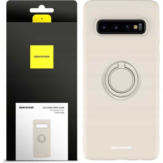 Spacecase Silicone Ring Galaxy S10+ bone - (5905719014476)