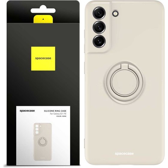 Spacecase Silicone Ring Galaxy S21 FE bone - (5905719014155)