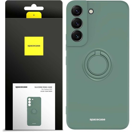 Spacecase Silicone Ring Galaxy S22 dark green - (5905719014209)