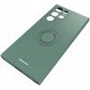 Spacecase Silicone Ring Galaxy S22 Ultra dark green - (5905719014247)