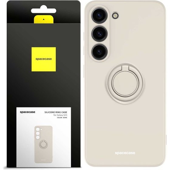 Spacecase Silicone Ring Galaxy S23 bone - (5905719014278)