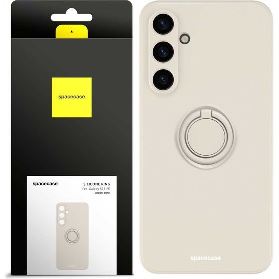 Spacecase Silicone Ring Galaxy S23 FE bone - (5905719105020)