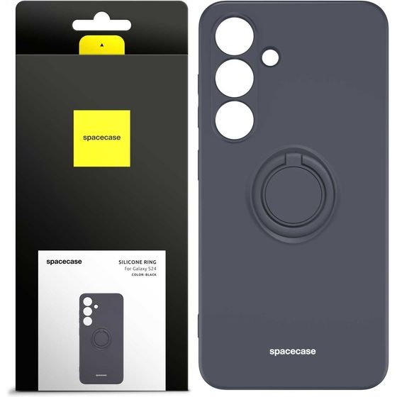 Spacecase Silicone Ring Galaxy S24 black - (5905719106690)
