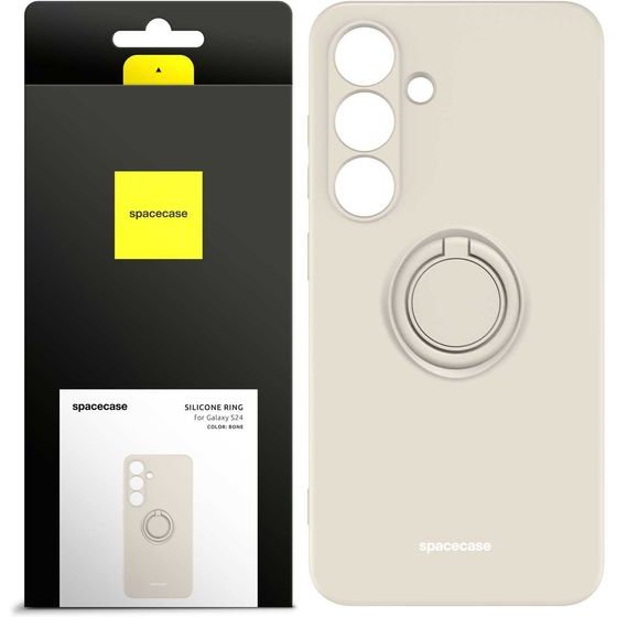 Spacecase Silicone Ring Galaxy S24 bone - (5905719106713)