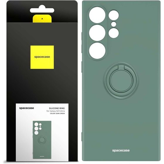 Spacecase Silicone Ring Galaxy S24 Ultra dark green - (5905719106805)