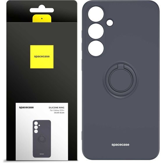 Spacecase Silicone Ring Galaxy S24+ black - (5905719106737)