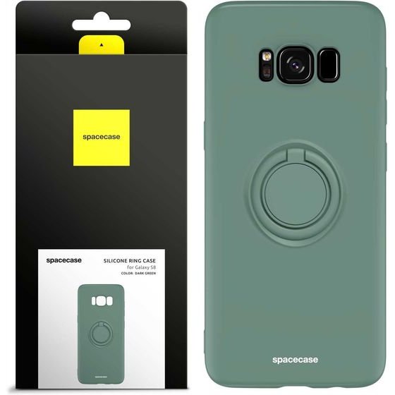 Spacecase Silicone Ring Galaxy S8 dark green - (5905719013080)