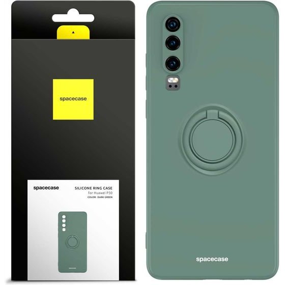 Spacecase Silicone Ring Huawei P30 dark green - (5905719014605)