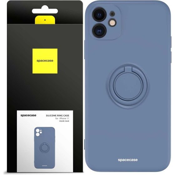 Spacecase Silicone Ring iPhone 11 blue - (5905719013103)