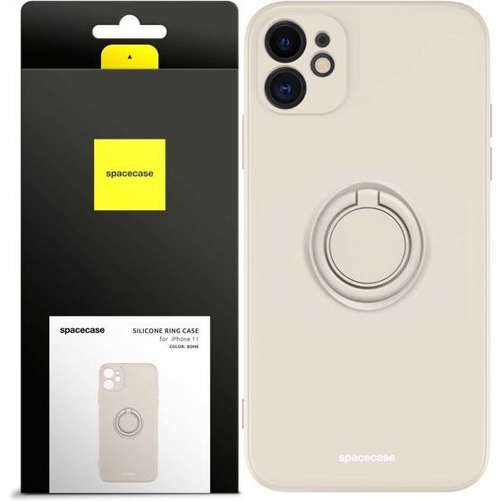 Spacecase Silicone Ring iPhone 11 bone - (5905719013110)