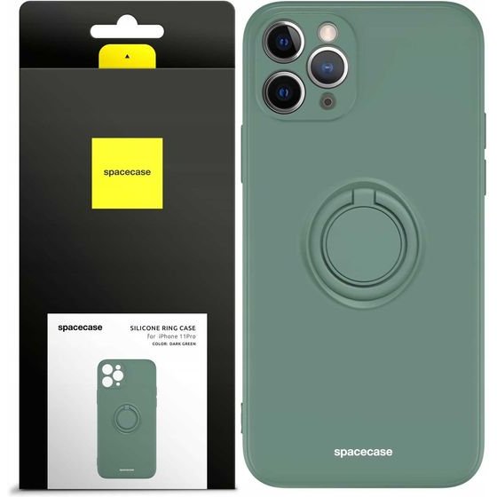 Spacecase Silicone Ring iPhone 11 Pro dark green - (5905719013165)