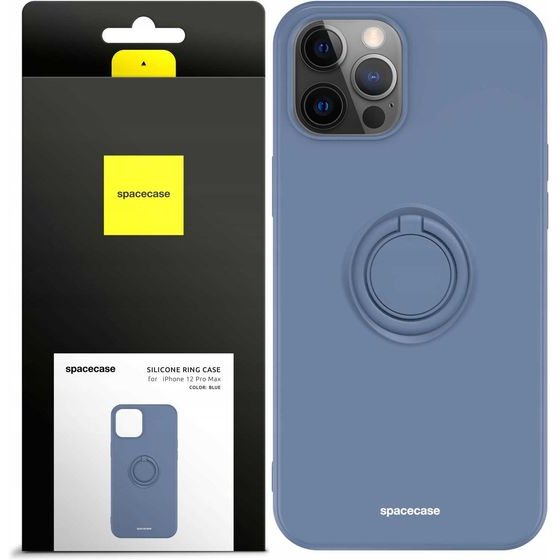 Spacecase Silicone Ring iPhone 12 Pro Max blue - (5905719013264)