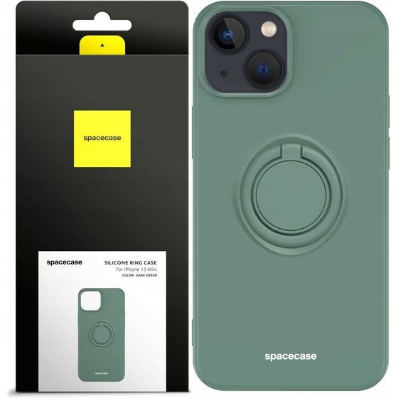 Spacecase Silicone Ring iPhone 13 Mini dark green - (5905719013363)