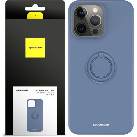 Spacecase Silicone Ring iPhone 13 Pro Max blue - (5905719013387)