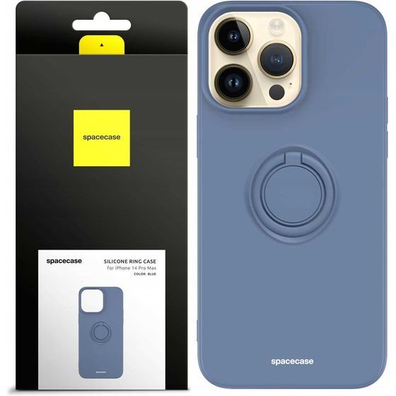 Spacecase Silicone Ring iPhone 14 Pro Max blue - (5905719013585)