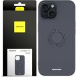 Spacecase Silicone Ring iPhone 15 black - (5905719103767)