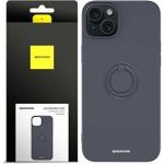 Spacecase Silicone Ring iPhone 15 Plus black - (5905719103804)