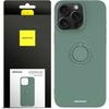 Spacecase Silicone Ring iPhone 15 Pro Max dark green - (5905719103903)