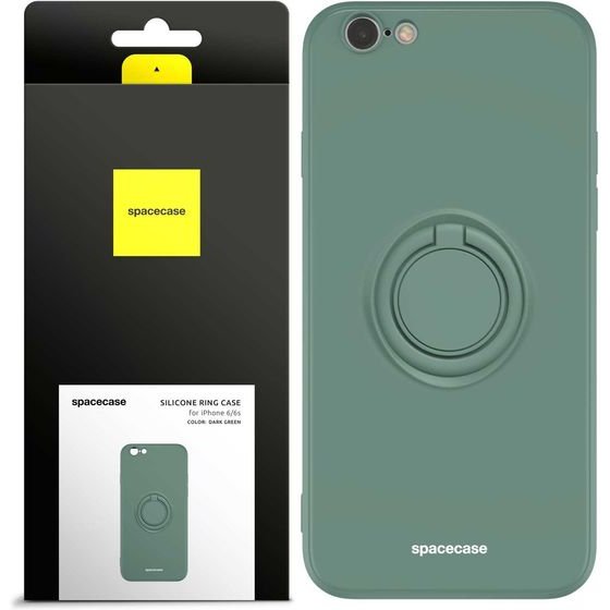 Spacecase Silicone Ring iPhone 6/6s dark green - (5905719013646)