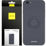Spacecase Silicone Ring iPhone 7/8/SE black - (5905719013691)