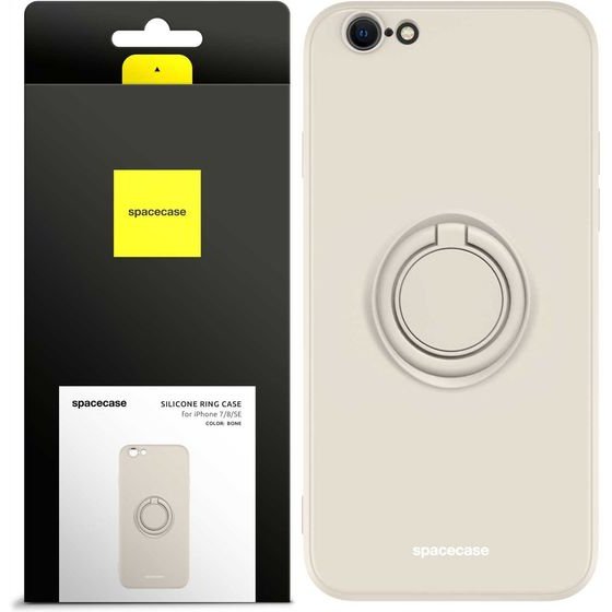 Spacecase Silicone Ring iPhone 7/8/SE bone - (5905719013714)