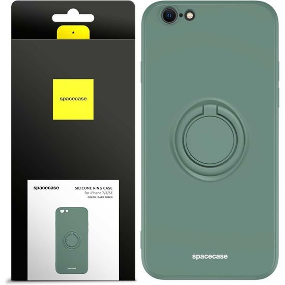 Spacecase Silicone Ring iPhone 7/8/SE dark green - (5905719013721)