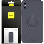 Spacecase Silicone Ring iPhone X/Xs black - (5905719013738)