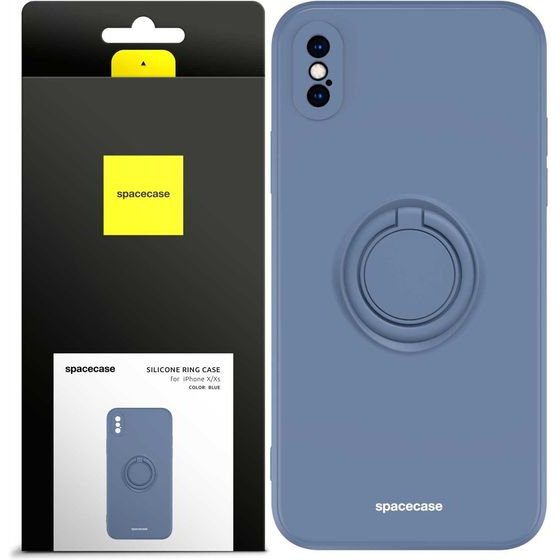 Spacecase Silicone Ring iPhone X/Xs blue - (5905719013745)