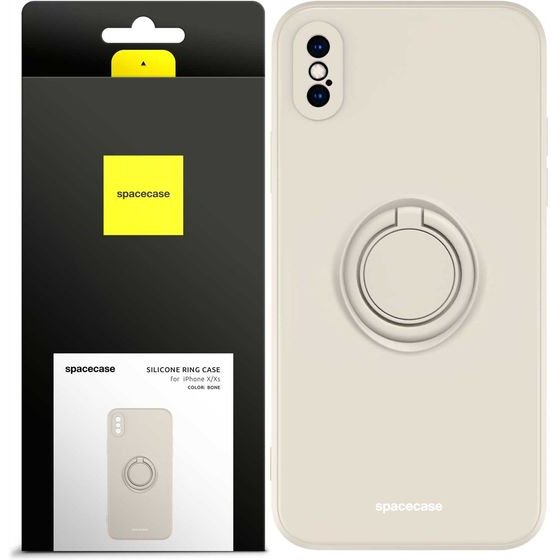 Spacecase Silicone Ring iPhone X/Xs bone - (5905719013752)